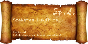 Szekeres Lukács névjegykártya