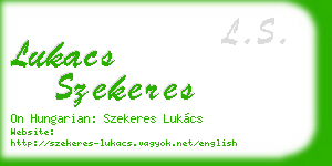 lukacs szekeres business card
